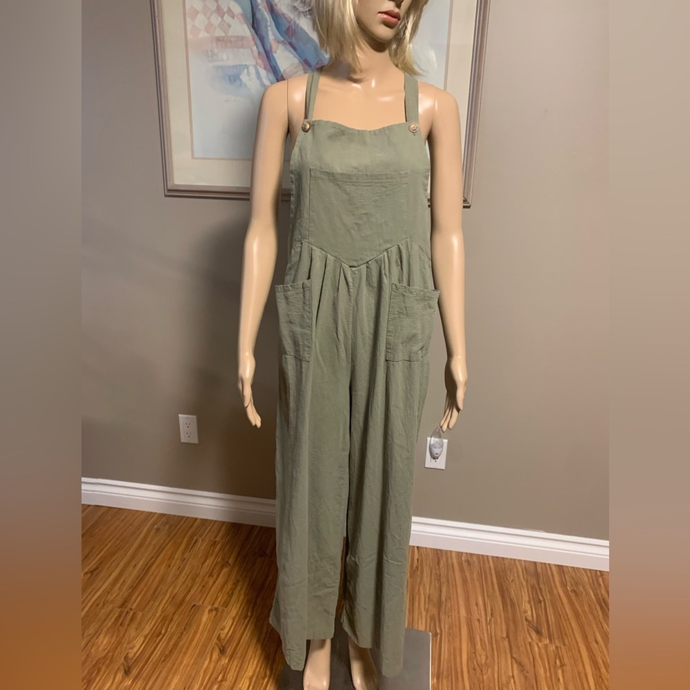 Khaki jumpsuit large